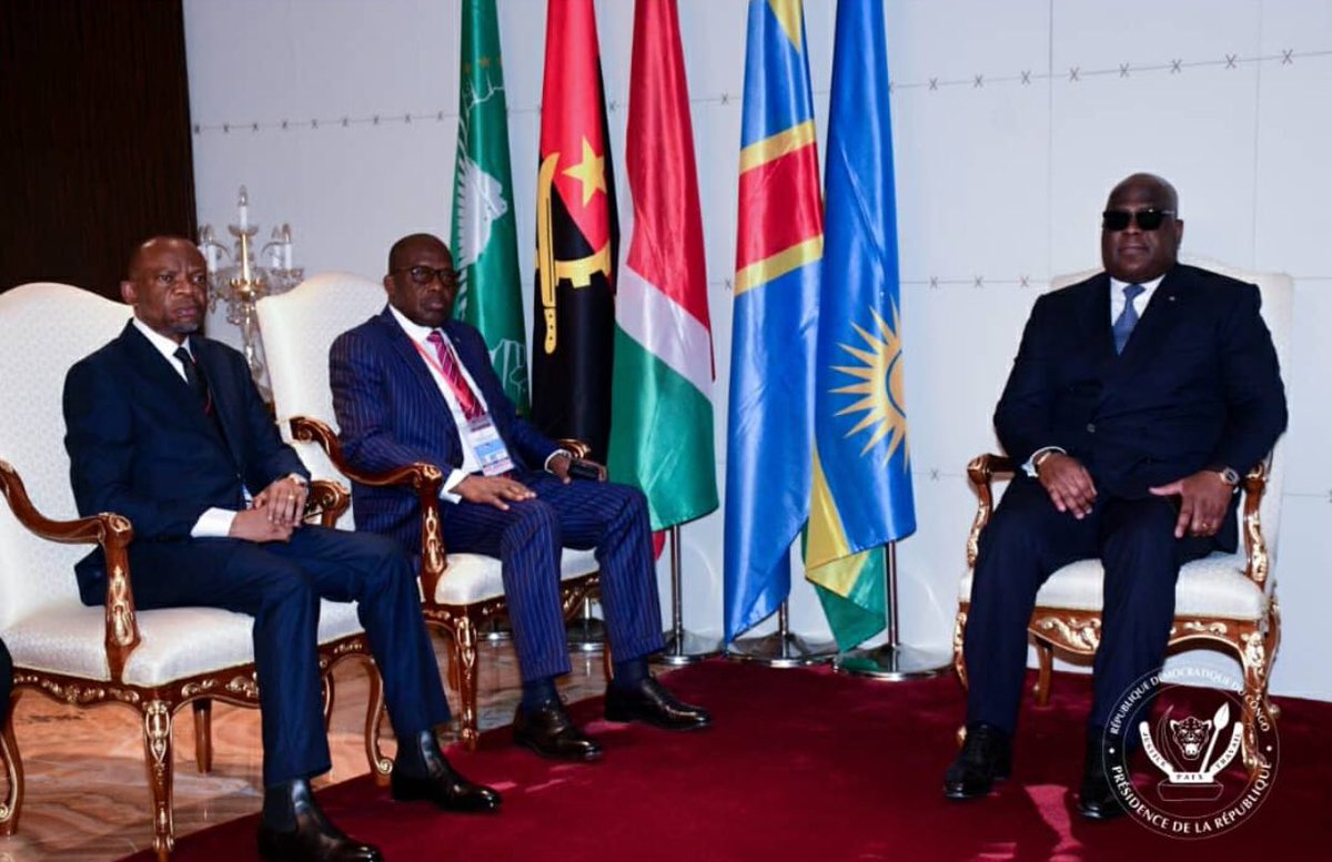 #RDC 23.11.2022|#Luanda Arrivé à Luanda (Angola), ce Mercredi, le Chef de l'État, Félix-Antoine Tshisekedi Tshilombo prend part au Mini-Sommet des Chefs d'État de la région sur la Paix et la Sécurité à l'Est de la RDC.