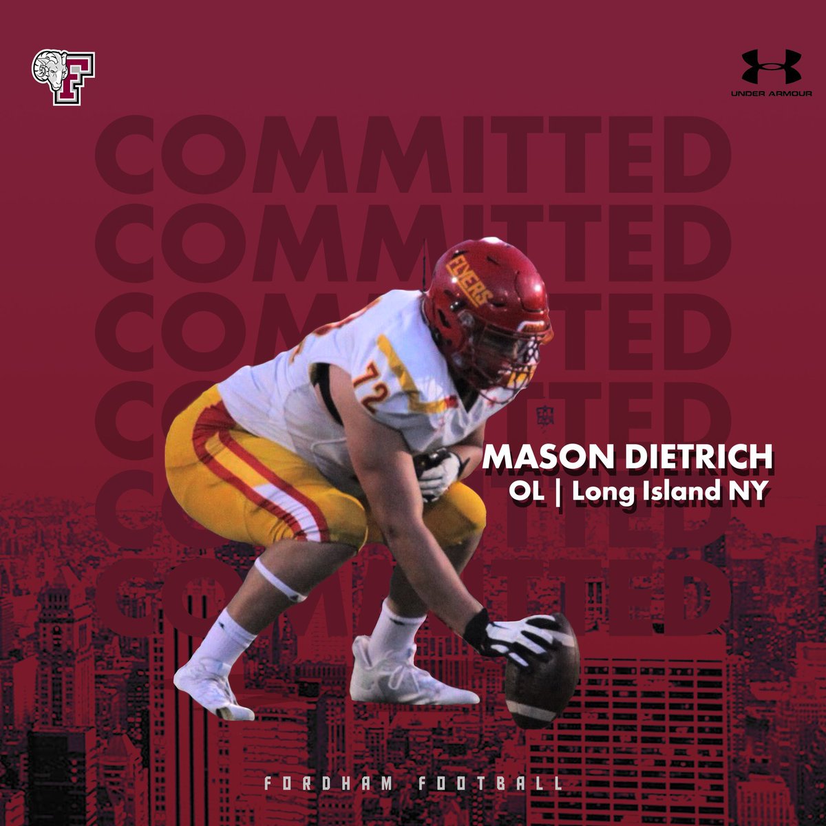 MasonDietrich2's tweet photo. 100% Committed. #RAMILY
@FORDHAMFOOTBALL @Coach_Conlin @coacher_Hut @CoachLenahan @CoachDeckRamU @ArtAsselta 

@Chaminade_FB @Chaminade_HS @coache57 @DolceGatad2733 @sboyd_GTE https://t.co/1m9PzlBw4h