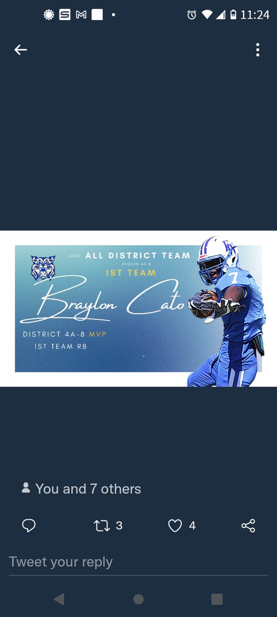 braylon_cato's tweet photo. @NickyV05 @VandyFootball Hello Coach my name is Braylon Cato. I am a senior and plays for Fayette Ware highschool in Somerville, TN. Here are my final szn stats 179c 1,495yds 22tds in only 8gms. https://t.co/EhSE1oLK4y