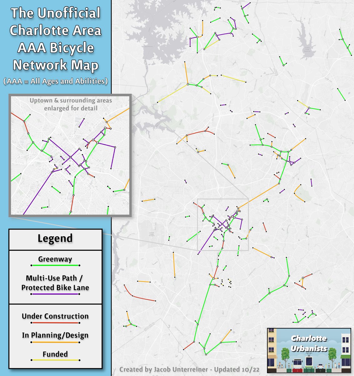 CLT_Urbanists's tweet photo. It's here!

The Unofficial Charlotte Area AAA Bicycle Network Map

View and download the full-resolution file here: https://t.co/QNiHnYJtXE. Save the link or map file on your device for future reference and navigation.

(1/3) https://t.co/AhX9ZrAmY1