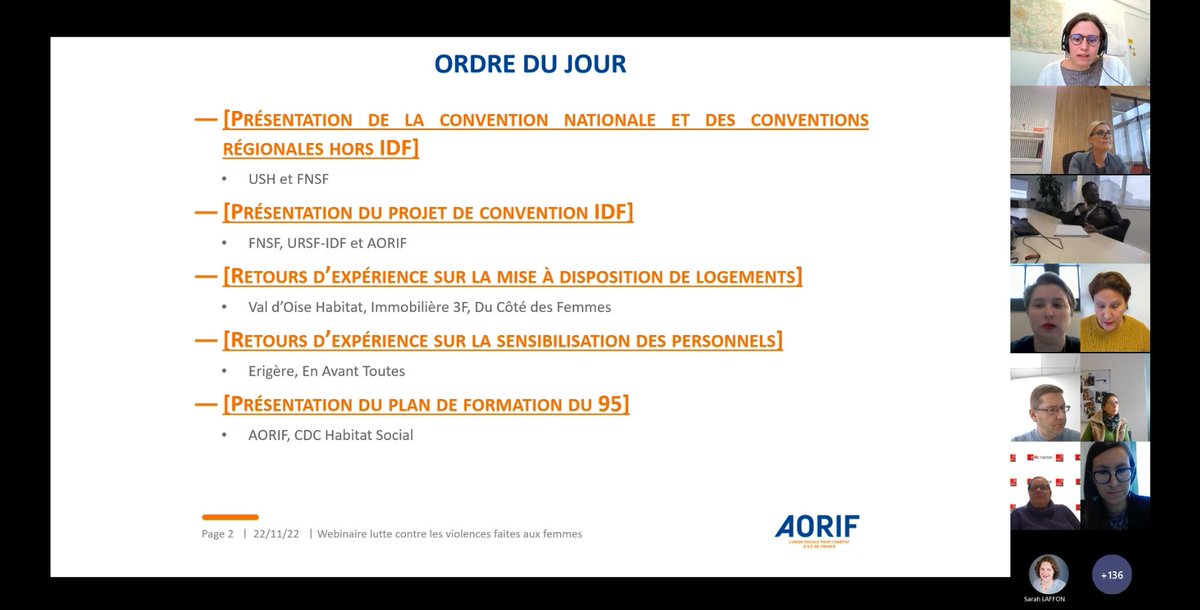 AORIF_'s tweet photo. A quelques jours de la journée pour l'élimination des violences faites aux femmes, l'AORIF a organisé un webinaire pour présenter à ses adhérents le projet de convention régionale #AORIF - #FNSF (Fédération Nationale Solidarité Femmes) - #URSF-IDF.
Continuons à nous mobiliser ! https://t.co/CLMNKnrodD