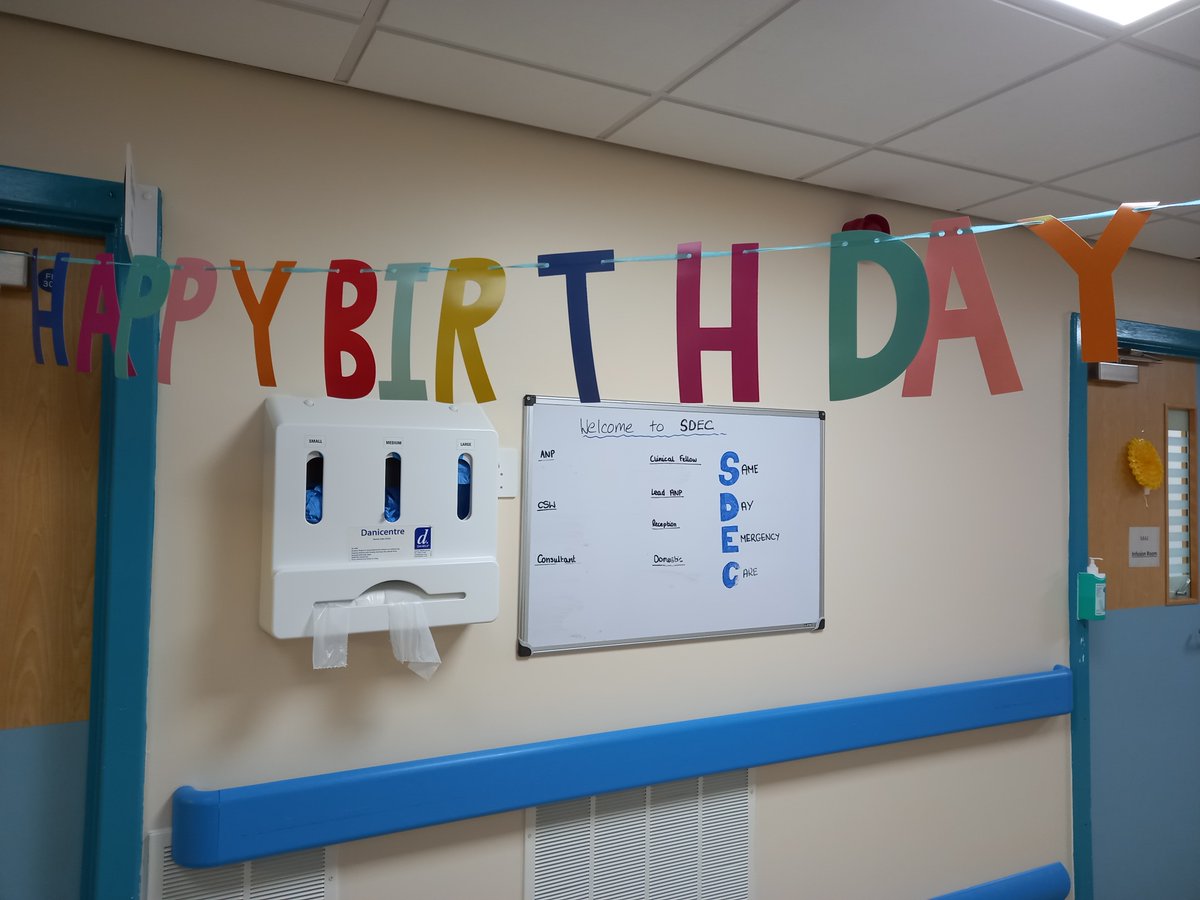 Celebrating SDEC (Same Day Emergency Care) 2nd birthday today at WGH.  Congratulations and thank you to all the team working hard to develop this service