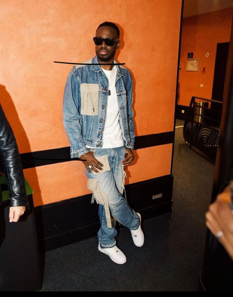 outrage_paris's tweet photo. @Dadju wearing outrage 🔥
@basstheplug for the styling 🙏🏻
#fashion #creators #frenrap #upcycling https://t.co/dH4yj1BDYy