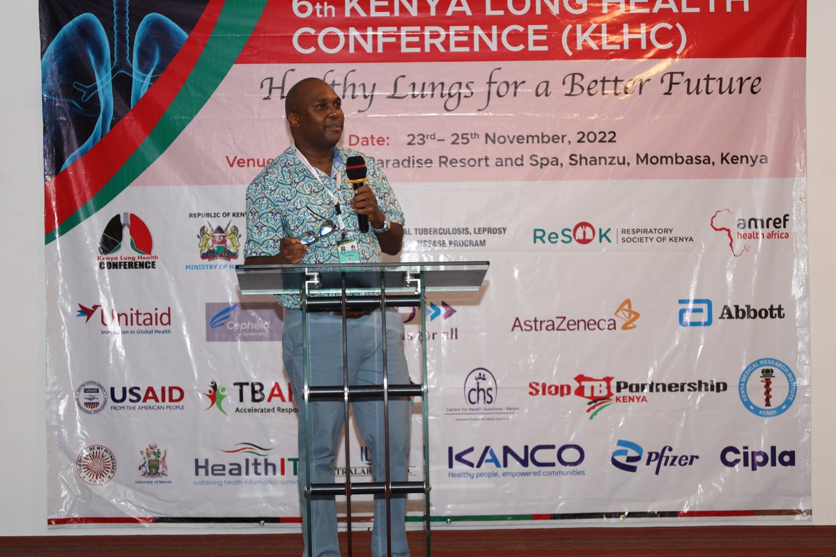 CHSKenya's tweet photo. Happening now: 6th Kenya Lung Health Conference Opening Ceremony
"The conference brings together govt, partners, patients &amp; advocacy groups which makes for a good face to face interaction of all players in the lung health realm," Dr George Nyale, Chair - Scientific Committee. https://t.co/nXcvTEElUN