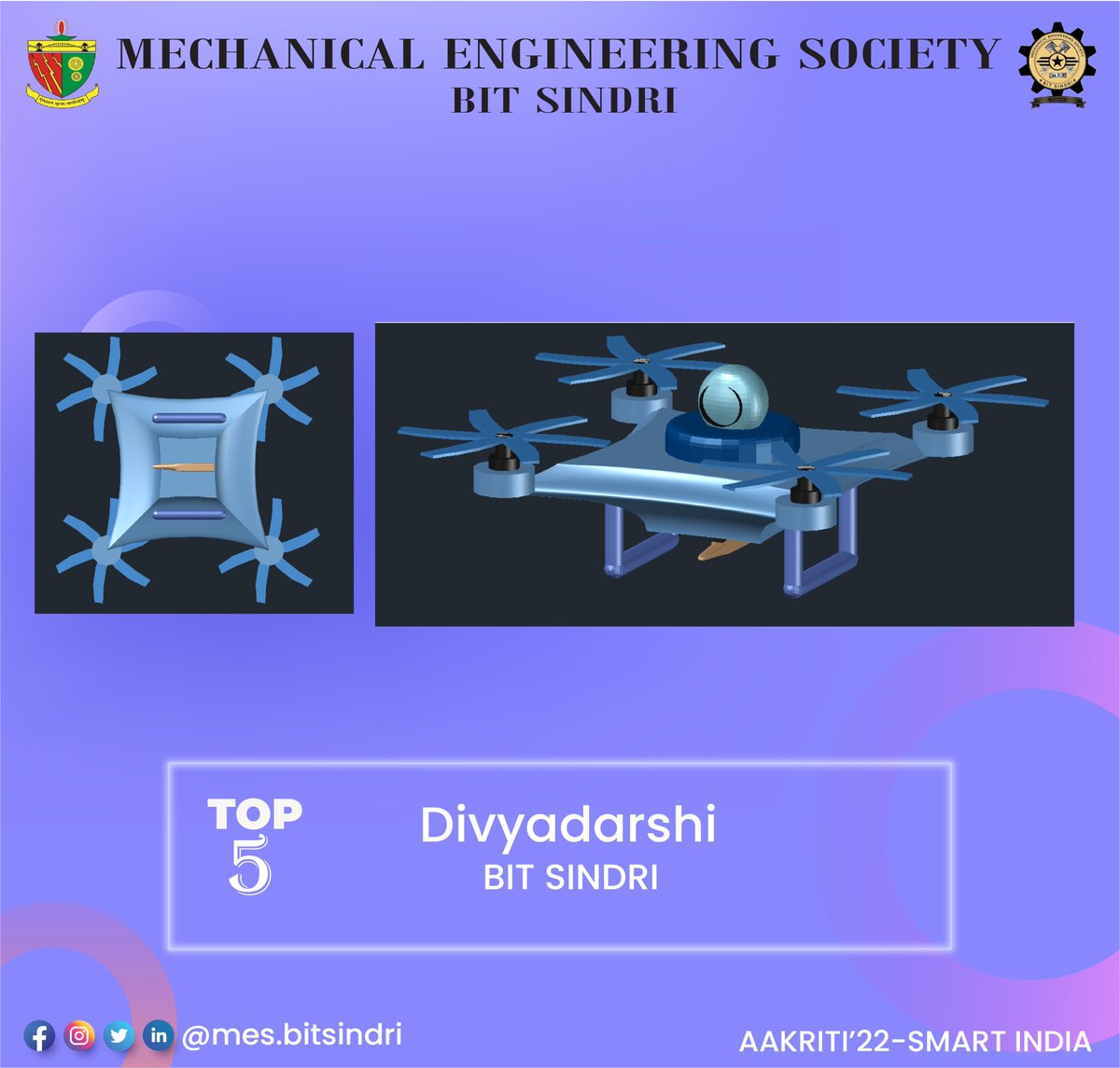 mes_bitsindri's tweet photo. #AAKRITI’22

PARTICIPANTS NAME - Divyadarshi
BRANCH- Mechanical Engineering 
INSTITUTE – BIT SINDRI
PROBLEM STATEMENT- 05

Here, I tried to design an autonomous strike-capable drone that has computer vision capabilities that enable it for tracking and detect enemy intrusion. https://t.co/pmpdOZDiDG