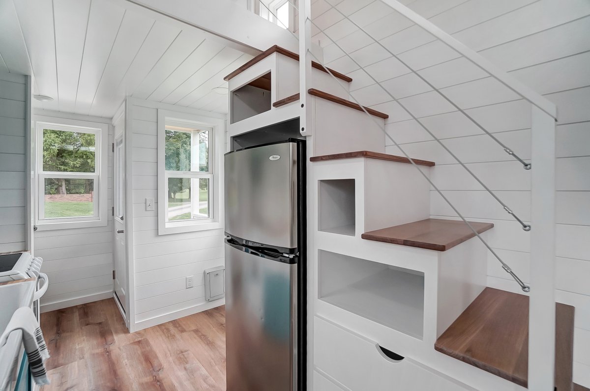 Our exceptional custom Gallaway build not only features a full kitchen with oven and monster sink, but a true laundry room/bath combo room where all of the day's dirty clothes (and dirty humans) can get cleaned up in privacy.

Check out the gallery: moderntinyliving.com/gallaway