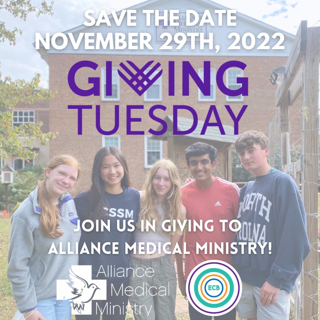 EHSCharityBall's tweet photo. SAVE THE DATE! This Giving Tuesday, help us in reaching our fundraising goals benefiting Alliance Medical Ministry on Facebook and Instagram💜 

#alivewithpurpose #allianceforall #expandingaccess #givingtuesday https://t.co/FZ1KlDroMT