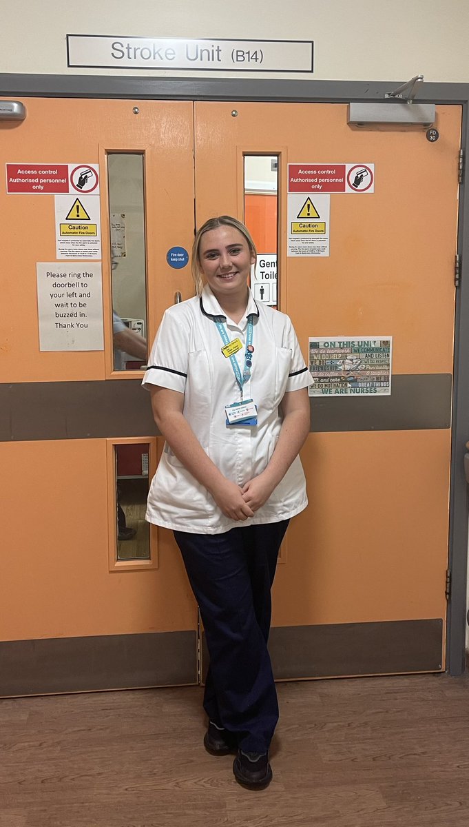 Meet Abbie a newly qualified Physiotherapist who has joined our team on B14 Stroke Unit <a href="/WHHNHS/">WHH 🏥</a> a warm welcome from us all 😀
