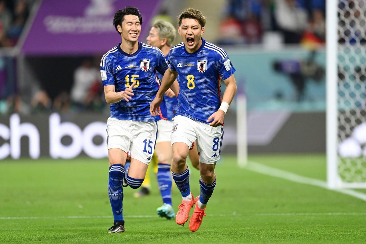 Japan 🇯🇵 have DONE it! Came from a goal down to stun former World Champions Germany in Qatar. Scenes.