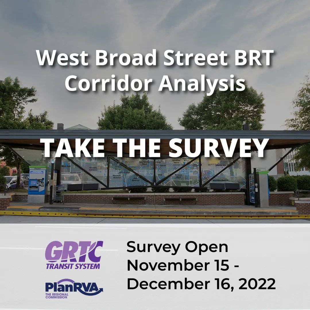 RVARapidTransit's tweet photo. 🚨 🚨 SURVEY ALERT🚨 🚨 

Want the Pulse extended west?   Let @PlanRVA and @GRTCTransit know in this breezy 5-10 minute survey.  

PS: Surveys like this are instrumental for projects like these. Every voice counts.

Link: https://t.co/7nmjENlnX6 https://t.co/Qi1nFJGsJv