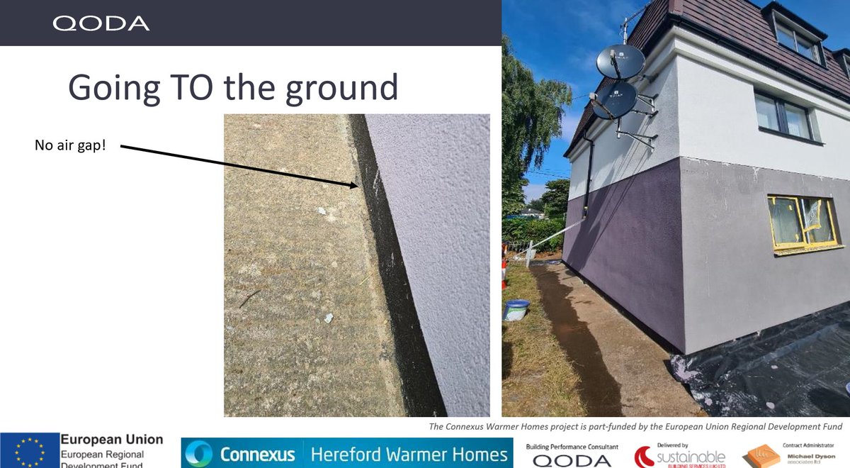 PassivhausTrust's tweet photo. At #UKPHC22 #Passivhaus conference @SarahEllenPrice @qodaconsulting showed how small tweaks to external wall insulation detailing in a #retrofit case study offered pragmatic solutions.
https://t.co/OHKrRqj8AL
#Thermalbridging #EnergyEfficiency https://t.co/OXAIwvaPdS
