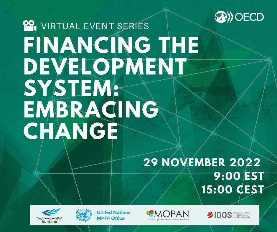 DagHammarskjold's tweet photo. Are you interested in a discussion of the latest data on UN Financing? Join us for our event in @OECDdev's seminar series. Sign up here:  https://t.co/yKaEHvSN5Y

@MPTFOffice @MOPANnetwork @UNICEF @IDOS_research #Fin4DevUN #finance #development #multilateralism https://t.co/Bch1N3xvTD