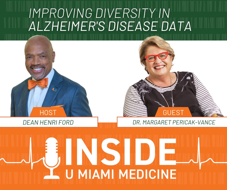 Alzheimer’s research is often not representative of those who are at the highest risk for this disease. In the latest edition of Inside U Miami Medicine, Dr. Pericak-Vance speaks with Dean @HenriFordMD about a clinical trial that will tackle this issue. ➡️ loom.ly/p7NX-gU