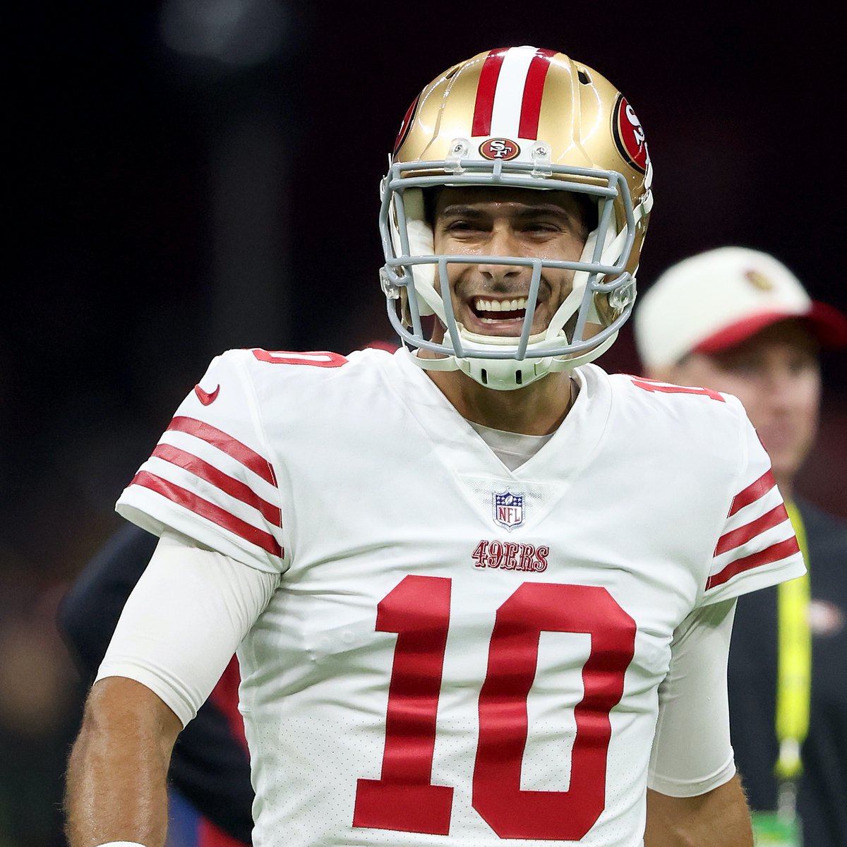 NFLonCBS's tweet photo. Jimmy Garoppolo ranks this season

                                             Rank
Passer Rating     104.1       5th
Yards/Att             8.09       4th
Pass TD-INT        15-4       6th https://t.co/wqP98fWSjp