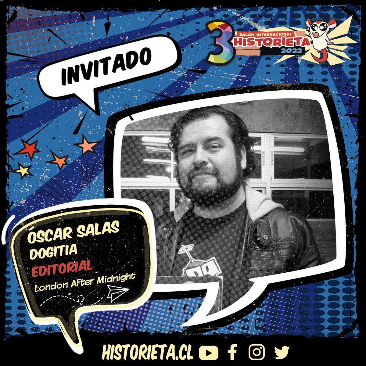 historieta_cl's tweet photo. 💥SALÓN DE LA HISTORIETA 2022: EDITORIALES (Parte 2)💥 Las editoriales llegan al salon
▶️ PEZARBOREO nos trae #Bujimarket y #AcidRain
▶️ DOGITIA, llegará con la obras #FilippaNox y #LondonAfterMidnight 
▶️ NOVENOSUR, aterriza en el Salón con la obra #CuandoCaelaNoche y #Psocodea https://t.co/GeGU3gqkN3