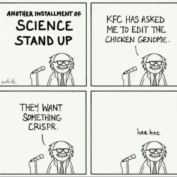 GenScript's tweet photo. Love me some CRISPR gene editing! 😋
We can always make your CRISPR research easier 😉
https://t.co/W2fWsVDW1W
#CRISPR #geneediting #geneengineering #genomeediting #biotechnology #biotech #lablife #phdlife #lifesciences #labmemes #phdmeme https://t.co/spMFyAghxy