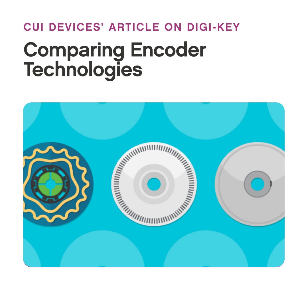 sameskydevices's tweet image. Discover all you need to know about capacitive, magnetic, and optical encoders in this CUI Devices article available at @digikey || Read more: bit.ly/3EpFh1T

#CUIDevices #Encoders #CapacitiveEncoder #MagneticEncoder #OpticalEncoder #Components #Engineering