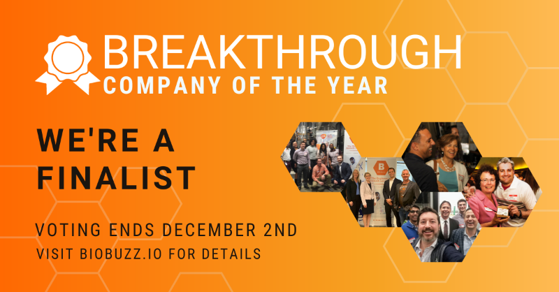 Vaccitechplc's tweet photo. We're a #BioBuzzAwards finalist!
Show your support and vote for Vaccitech for the Breakthrough Company of the Year Award. Voting ends 12/02.