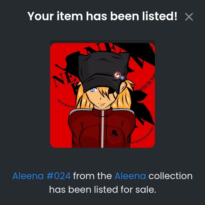 New Drop Today
<a href="/Aleena_NFT/">Aleena</a> item 024 Asuka
Listed on <a href="/opensea/">OpenSea</a> in <a href="/0xPolygon/">Polygon | POL</a>
Price only 0.005 $WETH
Grab it now 🔻
opensea.io/assets/matic/0…
#NFT #NFTCommunity #NFTJPN #NFTjapan #NFTCollectors