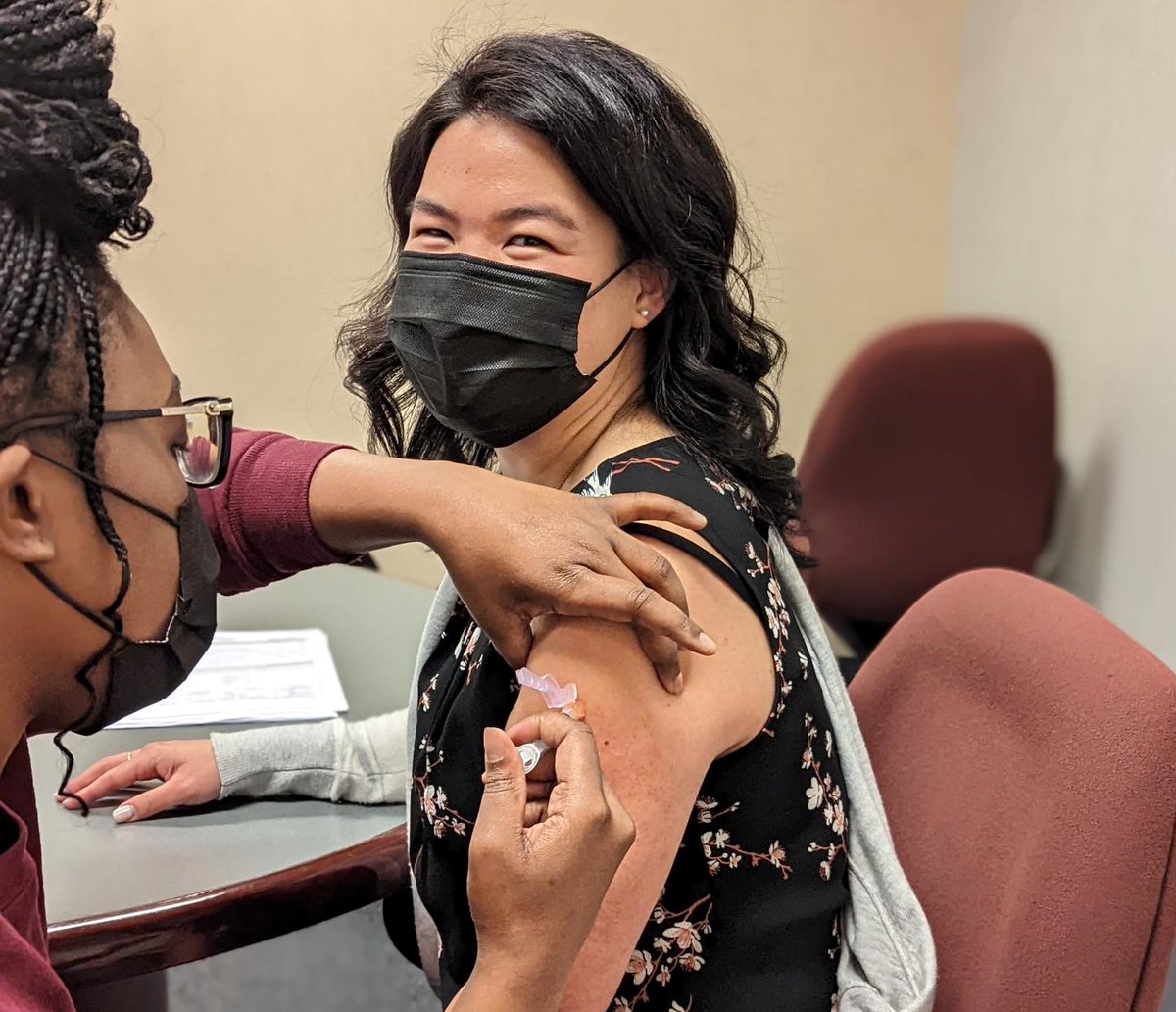 Influenza season is here. Protect yourself and others by getting your flu shot from a participating pharmacy or primary care provider in the community. Today, members of the OHA rolled up their sleeves for their annual vaccination. #getyourflushot