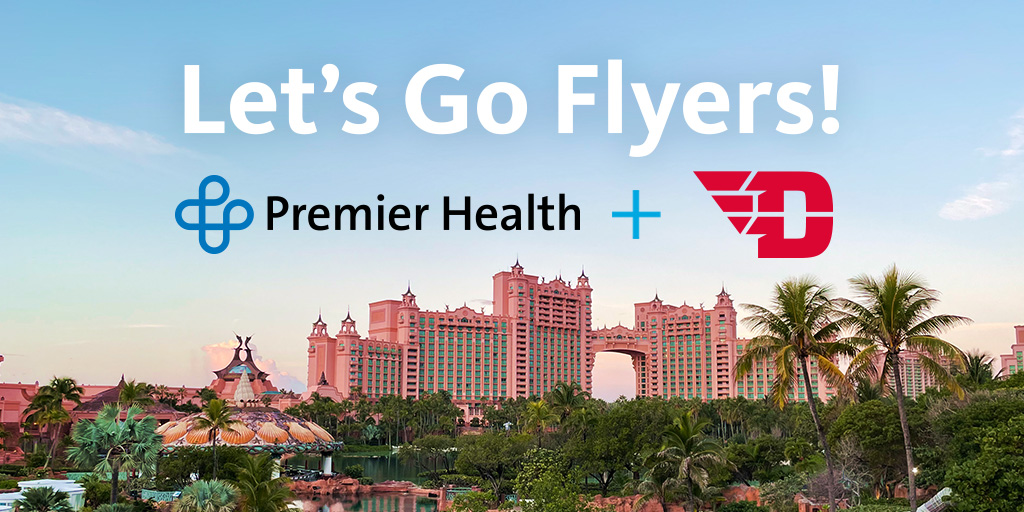 Waking up on game day ready to go! The Premier Health team is excited to cheer for our Flyers. @toomany_buckets @RichardAm_ @CantStaphMe @KobeElvis @DaytonMBB #PremierHealthFlyers #GoFlyers