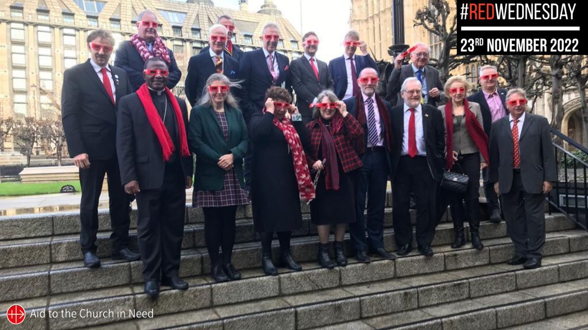 acn_uk's tweet photo. Fiona Bruce MP and colleagues parliamentarians today to mark #RedWednesday!
How are you marking this #RedWednesday?
#RedWednesday #acnuk #support #breakthesilence #help #Christians #community #makeadifference #solidarity #wearred #lightred https://t.co/pMfNTj1HsQ