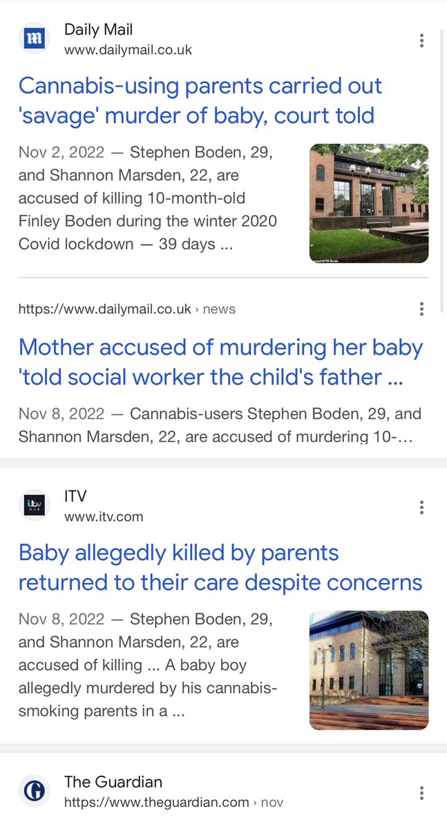 AlexBerenson's tweet image. Only one drug at issue in this brutal child murder in Britain. Not cocaine. Not alcohol.

Cannabis.

And the link is not rare. Caregiver cannabis use is associated with far more child deaths than any other drug.

So spare me the sermons about how pot never makes anyone violent.