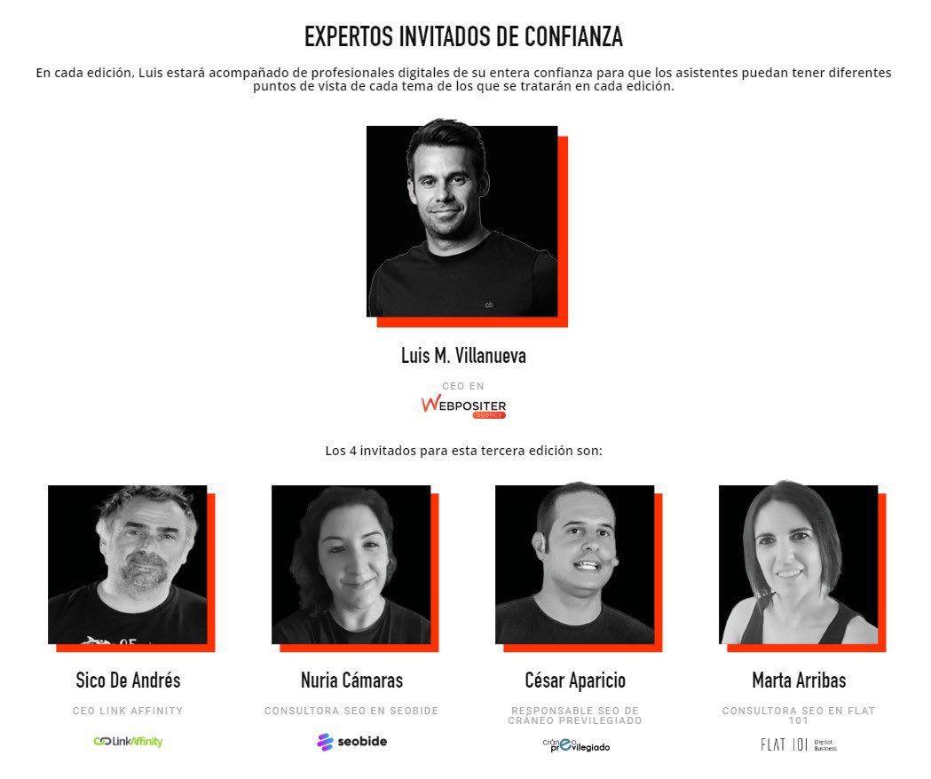 MartaArribasSan's tweet image. Llega una nueva edición de #SEOTalks y esta vez os veo desde arriba 🤩.

Presentado por @Lu1sma y acompañada de los grandes @sicodeandres @Nuria_digital20 y @eCesarAparicio 🔝

🗣️ Debate de Link Building
🗓️ Viernes 25/11
⏰ 19:00h a 23:00h

luismvillanueva.com/seotalks/