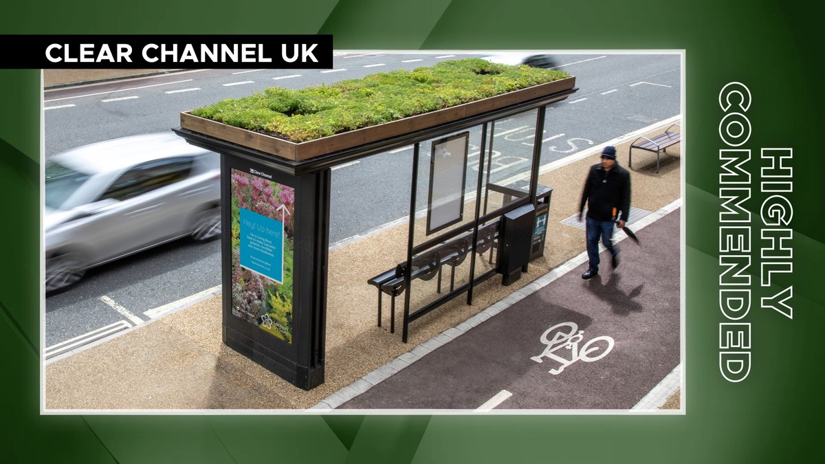 Campaignmag's tweet photo. Congratulations to: @clearchanneluk

For gaining highly commended on Campaign Ad Net Zero's Sustainability Best Practice Award - Media Owner category 
#CampaignANZawards https://t.co/9c3KBcMkl1