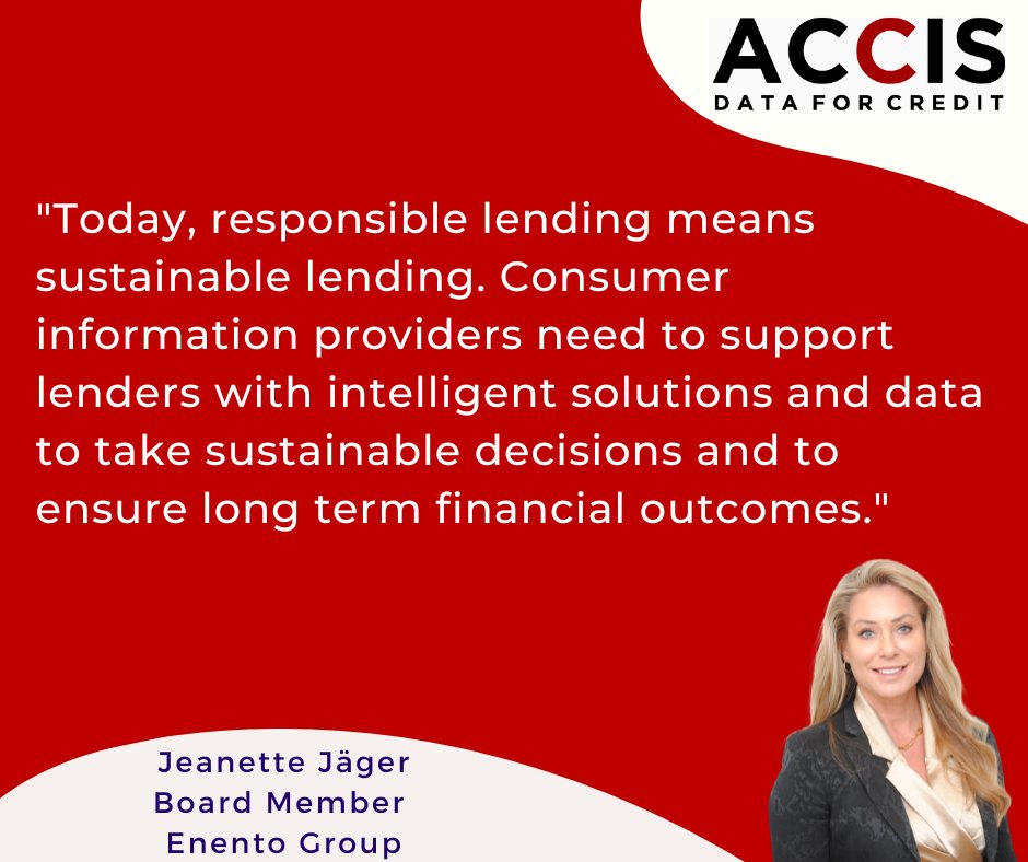 ACCISeu's tweet photo. Jeanette Jäger, representing ACCIS Management Board member Enento Group

👉 Learn more about ACCIS: https://t.co/Ifnps1r1ZB 
👉 Discover our values: https://t.co/7PUHaRwqdn
👉 Become a member: https://t.co/t7afFVqVFn

#ACCISForYou #bank #creditreport #money #CRA #creditscore https://t.co/feyYuf1V1B