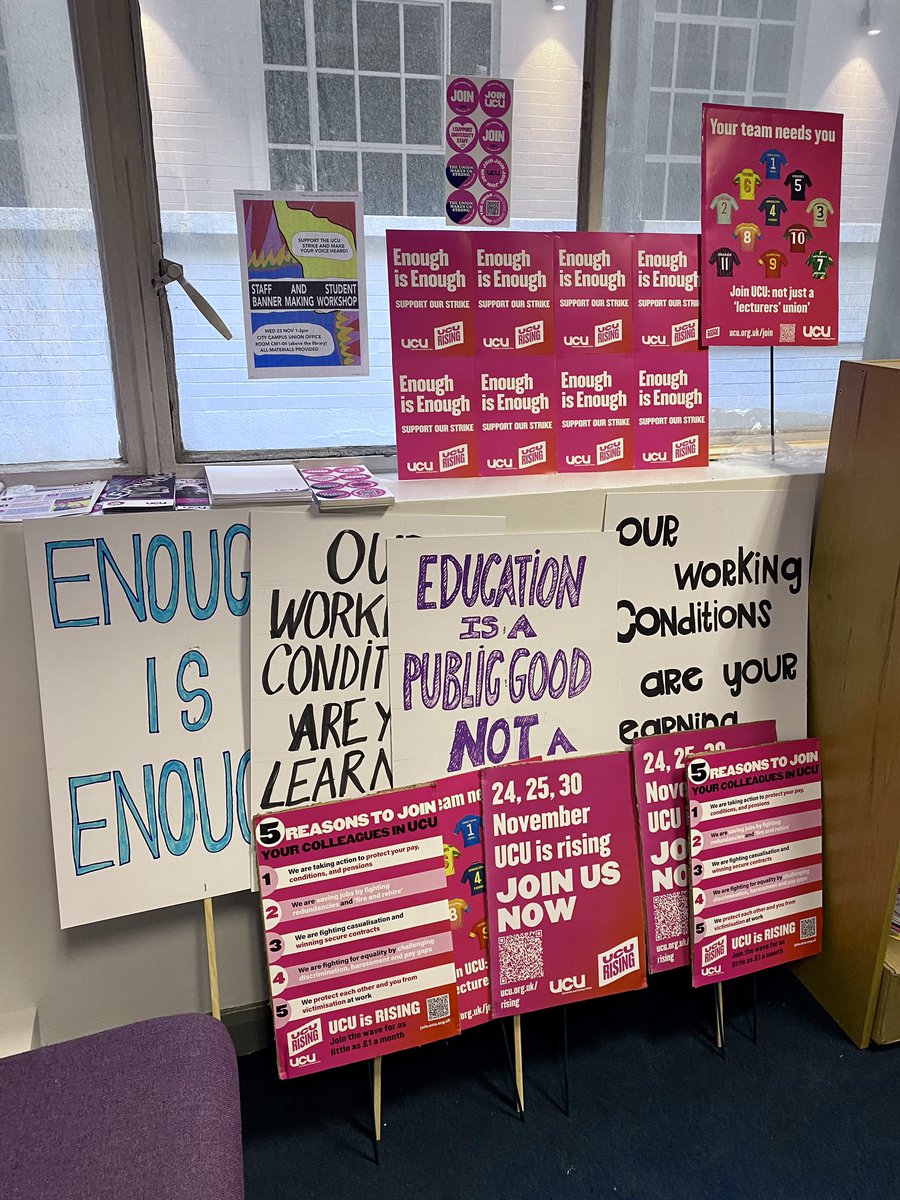 Ready for our pickets at North and City campuses tomorrow! Come along and show your solidarity. The longer the picket the shorter the strike!