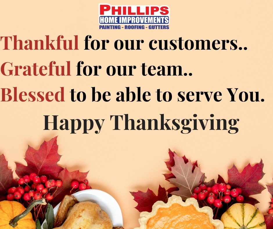 phi_dfw's tweet image. Happy Thanksgiving from Us to You! 

Today, we are thankful for YOU!

#thanksgiving2022 #happythanksgiving #dfwcontractor #phillipshomeimprovements