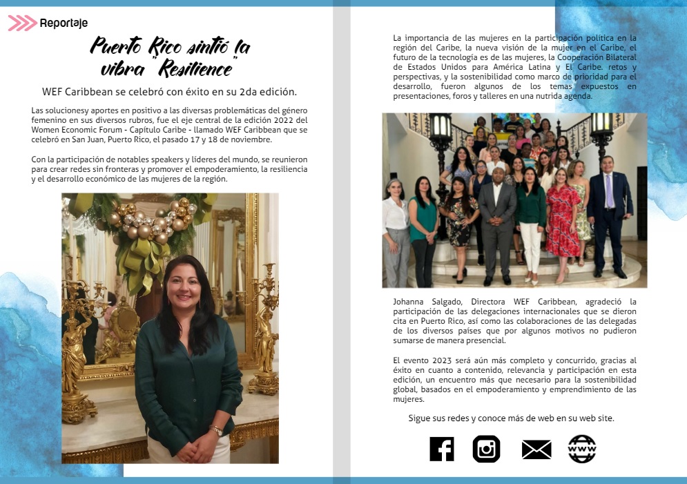 WEFCaribe's tweet photo. Les compartimos la nota de @DestiNegocios acerca de la 2da edición de #WEFCaribbean2022 Resilience.
https://t.co/47yszEwExf https://t.co/MLuGpcQb8s