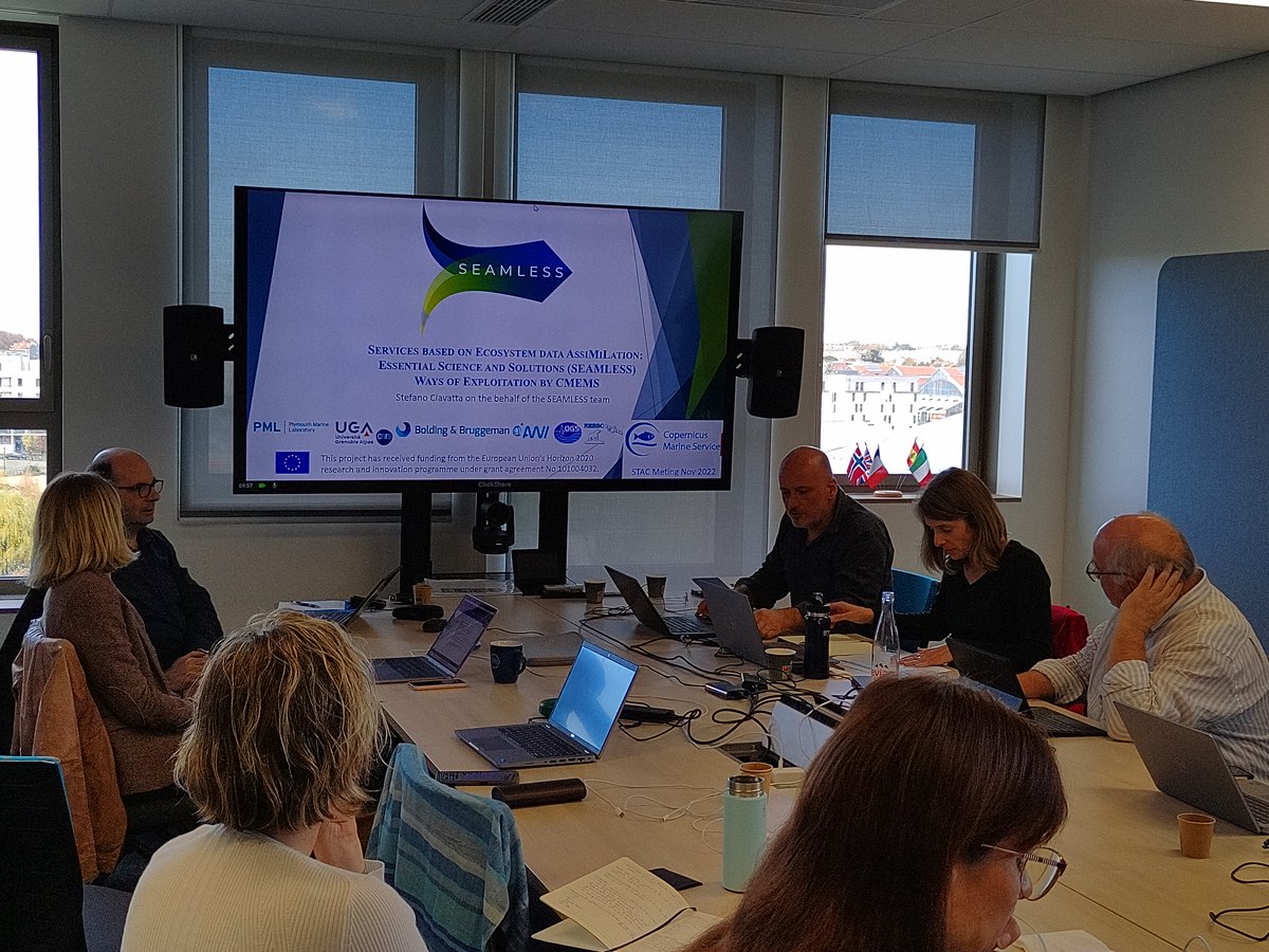 CMEMS_EU's tweet image. #CopernicusMarine and @MercatorOcean
 are excited to hear about the @EU_H2020
 funded @SEAMLESSproject
 developments that could be up-taken by our operational systems!  It improves the European capability to predict #marine ecosystem indicators 🌊🐟 using #DataAssimilation.