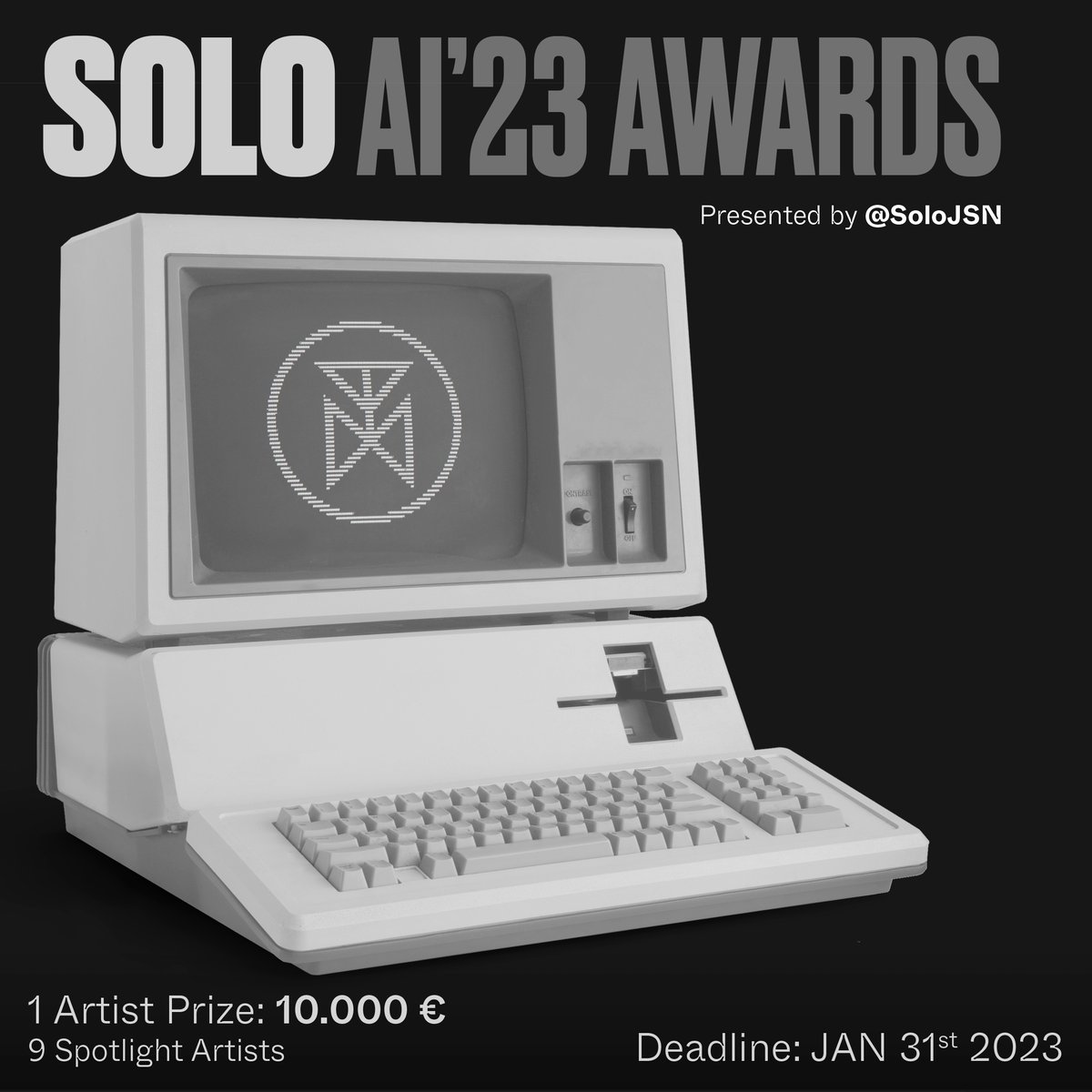📢 OPEN CALL FOR AI ARTISTS 📢

We present an opportunity to win 10'000 euros and exhibition at Espacio SOLO in Madrid, Spain 🇪🇸

<a href="/coleccion_solo/">SOLO</a> 

To enter:
1. 🫂 Follow us /SoloJSN
2. 🗣️Retweet for awareness
3. 🔗Submit your application via <a href="/joynxyz/">Joyn</a> > 
app.joyn.xyz/contest/solo-a…
