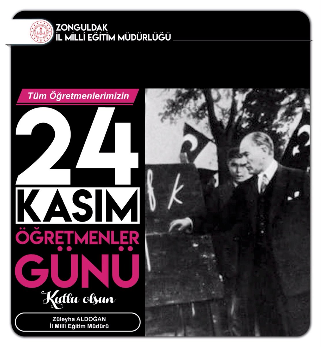 ZonguldakMEM's tweet photo. İl Millî Eğitim Müdürümüz Züleyha ALDOĞAN'ın 24 Kasım Öğretmenler Günü Mesajı
@tcmeb
@zuleyhaaldogan 
👇
https://t.co/VXMevyI4Jv https://t.co/A0QfIxR6hX