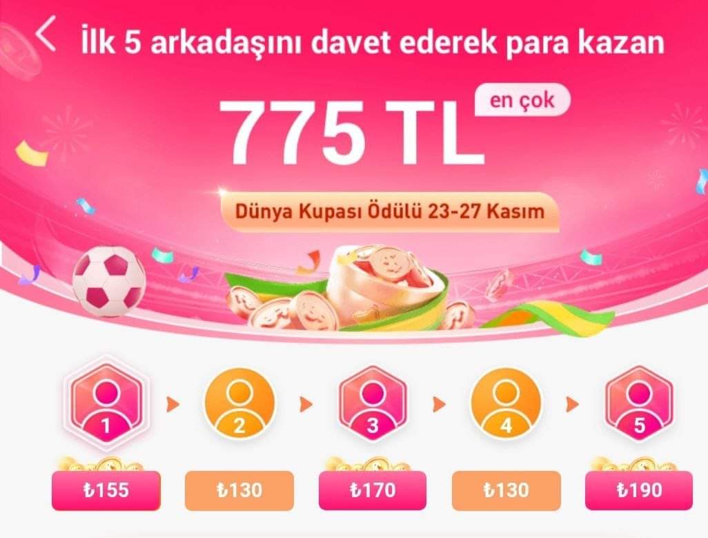 🚀 KWAİ 775 TL Ödüllü Dünya Kupası Kampanyası!
👇Uygulamayı İndir!
 s.kwai.app/s1/jcdI-RfU

✅Toplam  Kazanç 775 TL

🎁1. Kişiden155 TL
🎁2. Kişiden 130 TL
🎁3. Kişiden 170 TL
🎁3. Kişiden 130 Tl
🎁4. Kişiden 190 TL kazanacaksınız !!

💰Papara ve ya Direk banka ibana çekim
#kwai