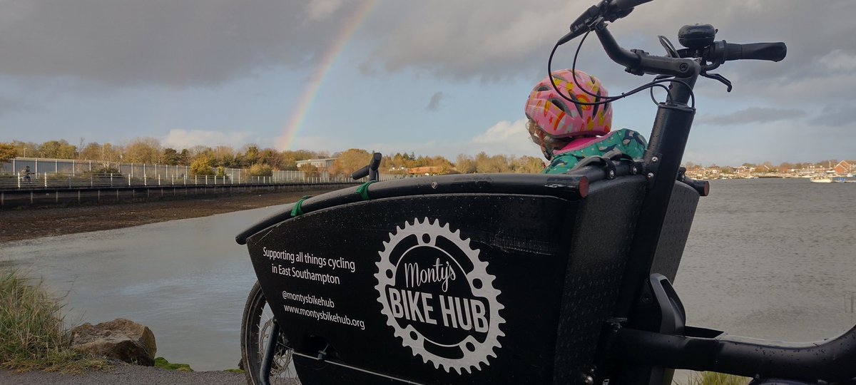 montysbikehub's tweet photo. Another rainy sunny day out on a @MyJourneyHants #cycleconfidence session. We helped Natalie find a route & gain skills to commute from Bitterne to @RedFunnelFerry mostly on quiet roads & @Sustrans #ncn23. We are still taking 121 bookings & fit these sessions into your schedule https://t.co/tl4renyEEr