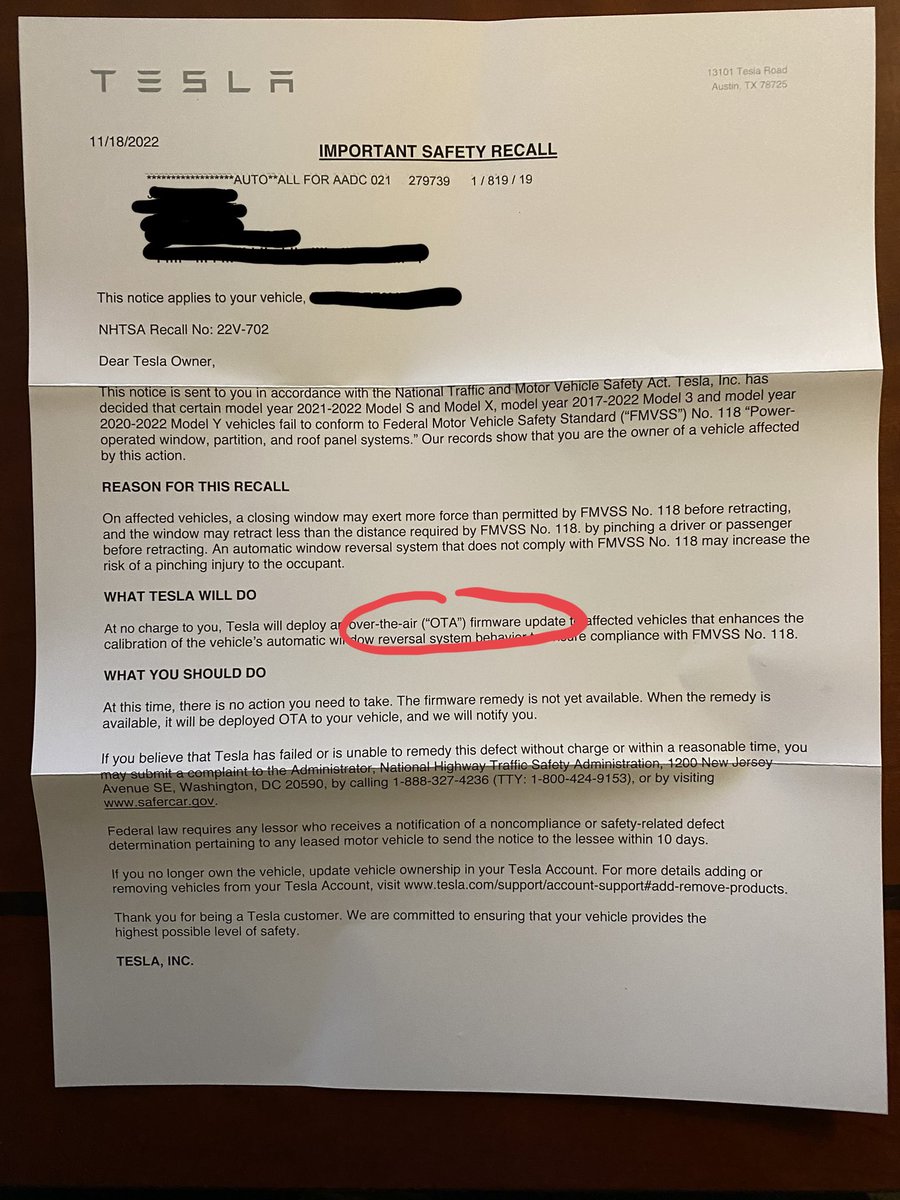 Paper notification for a software update? Why not just an app notification? <a href="/elonmusk/">Elon Musk</a> <a href="/Tesla/">Tesla</a>