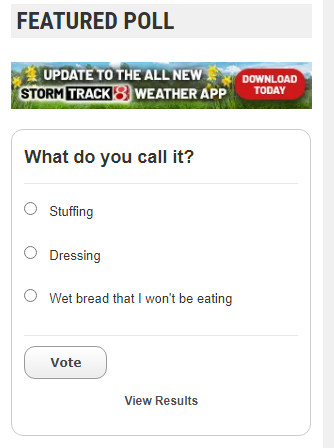 bradygibson's tweet photo. The only correct answer to this @WISH_TV polls is 
C: wet bread that I won't be eating https://t.co/5MJrhFZitf