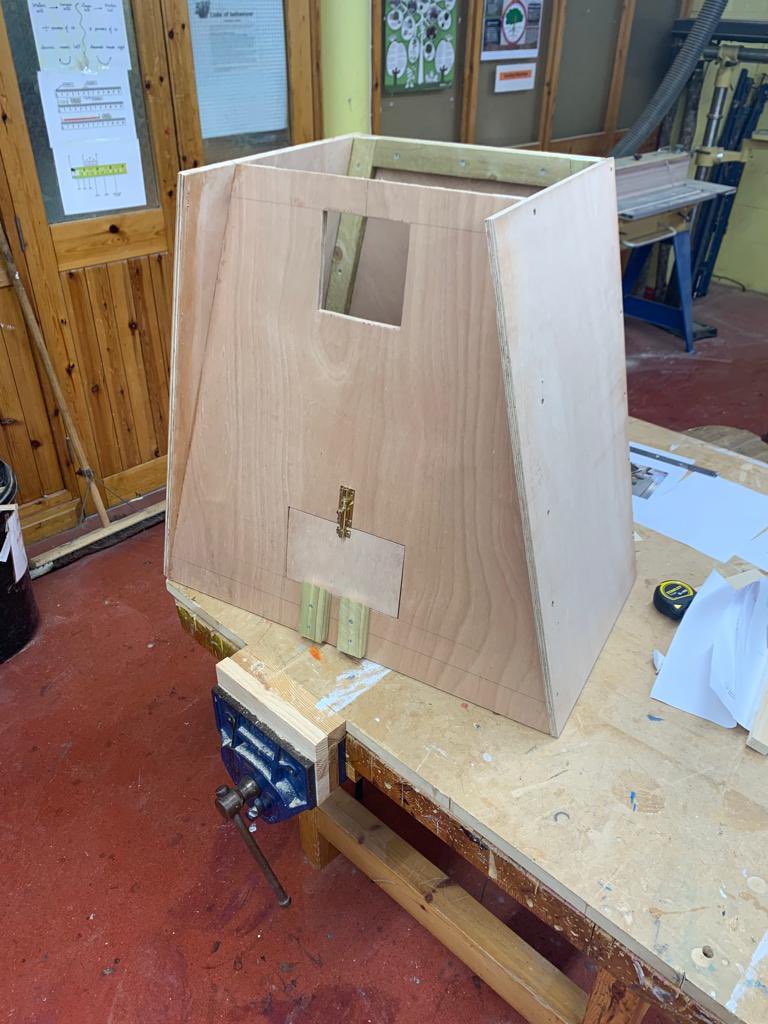 NaSliabh's tweet photo. Wood technology students are making good progress with a barn owl nest box #take1week2022 @TipperaryETB https://t.co/LMldQvrgNl