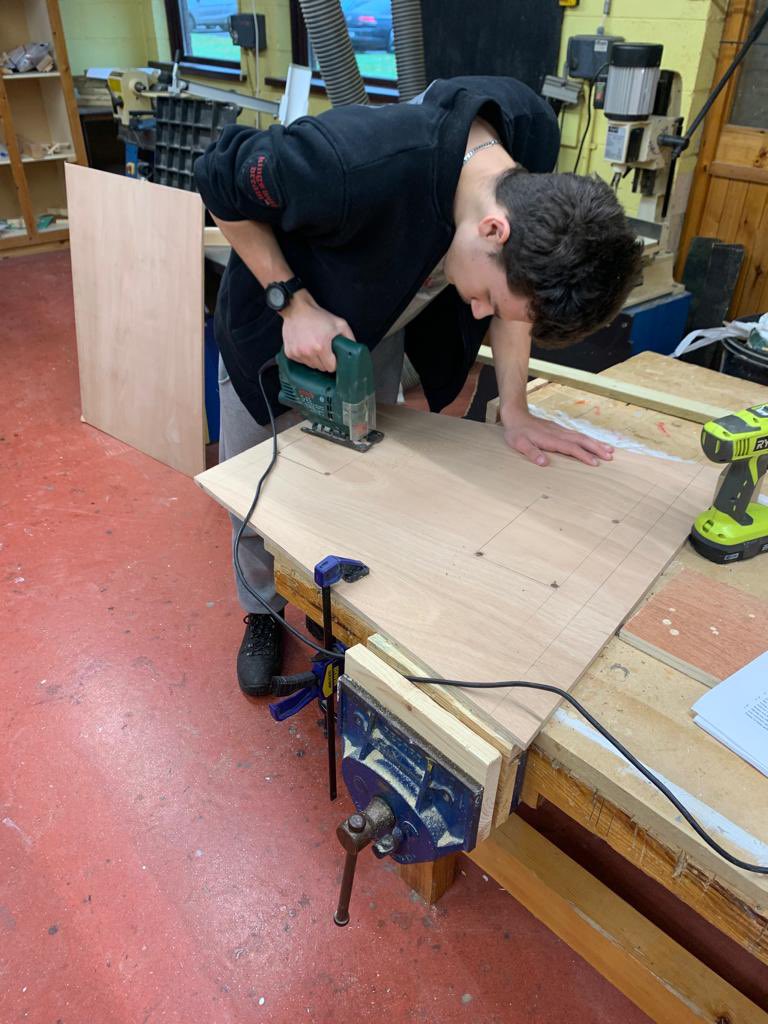 NaSliabh's tweet photo. Wood technology students are making good progress with a barn owl nest box #take1week2022 @TipperaryETB https://t.co/LMldQvrgNl