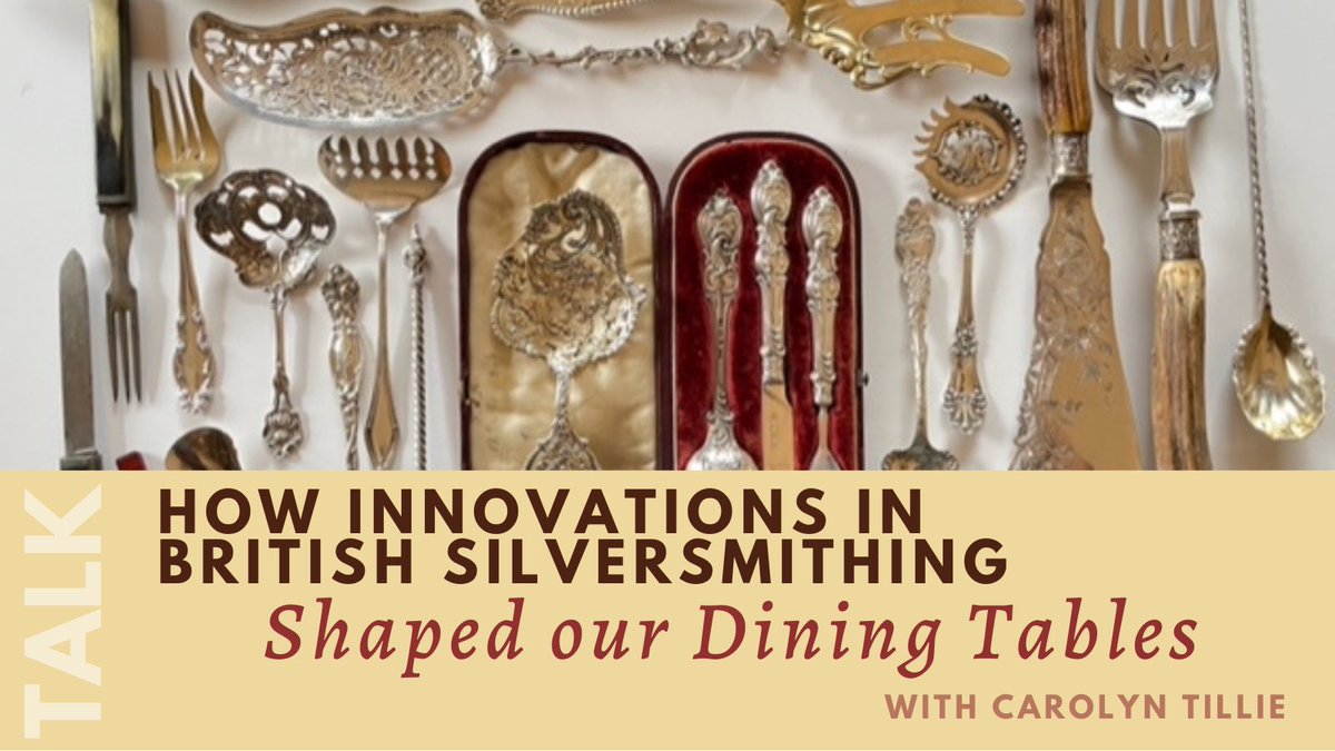 UPCOMING TALK. MON. DEC. 5 at 6:30PM ET. Carolyn Tillie will discuss  history and advances in British metalworking trades and techniques and its influence on silversmiths worldwide with an emphasis on 18th and 19th centuries.
 
Register: bit.ly/3tU4yMJ
