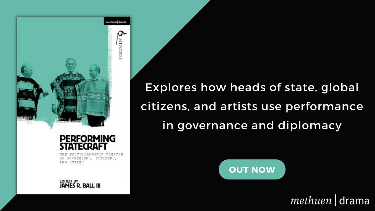 Methuen Drama (@methuendrama) on Twitter photo New to our Agitations series, 'Performing Statecraft' ed. <a href="/jamesreedball/">James Reed Ball III</a> offers a multifaceted view of the performances that make nations & states, including chapters on cultural memory, legislative speech-making, citizen diplomacy, war & theatre.
bit.ly/3AHqM8L New to our Agitations series, 'Performing Statecraft' ed. <a href="/jamesreedball/">James Reed Ball III</a> offers a multifaceted view of the performances that make nations & states, including chapters on cultural memory, legislative speech-making, citizen diplomacy, war & theatre.
bit.ly/3AHqM8L