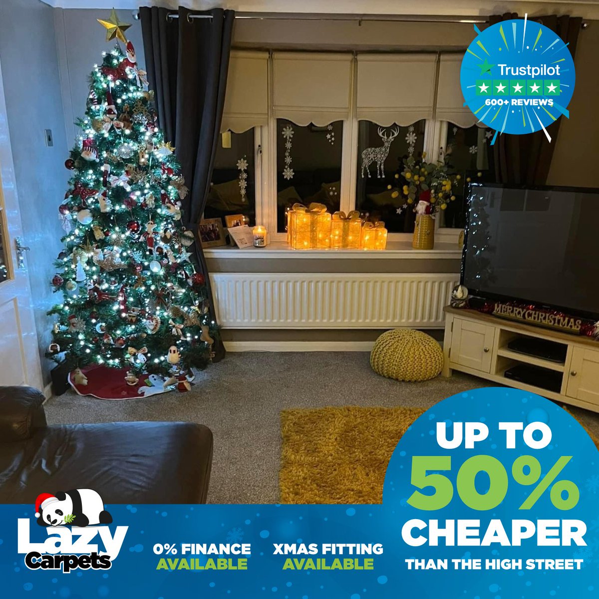 Give your home a new look this Christmas 🎄  
Make sure Santa takes his shoes off though! 🎅🎄
✅ Rated 5* Excellent On Trustpilot (600+) Reviews ✅ 

If you'd like the "Lazy" treatment, then why not contact our team today and get yourself booked in before Christmas!🐼