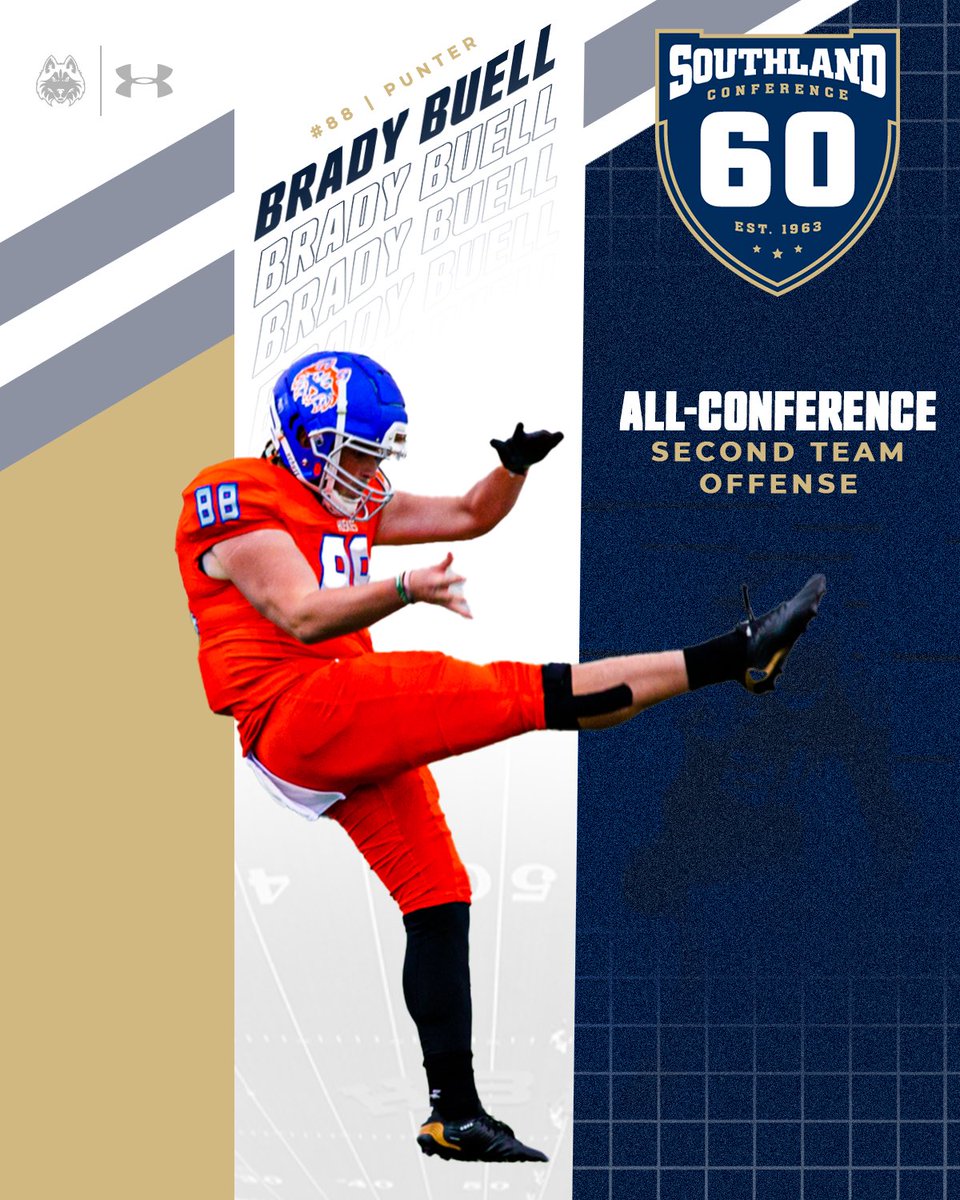 HCU Football (@hcufootball) on Twitter photo 𝗖𝗢𝗡𝗚𝗥𝗔𝗧𝗨𝗟𝗔𝗧𝗜𝗢𝗡𝗦 to Punter Brady Buell on earning 2️⃣0️⃣2️⃣2️⃣ 2nd Team <a href="/SouthlandSports/">Southland Conference</a> All-Conference Offense honors!
#DawgsUp 🏈 #BeElite 𝗖𝗢𝗡𝗚𝗥𝗔𝗧𝗨𝗟𝗔𝗧𝗜𝗢𝗡𝗦 to Punter Brady Buell on earning 2️⃣0️⃣2️⃣2️⃣ 2nd Team <a href="/SouthlandSports/">Southland Conference</a> All-Conference Offense honors!
#DawgsUp 🏈 #BeElite