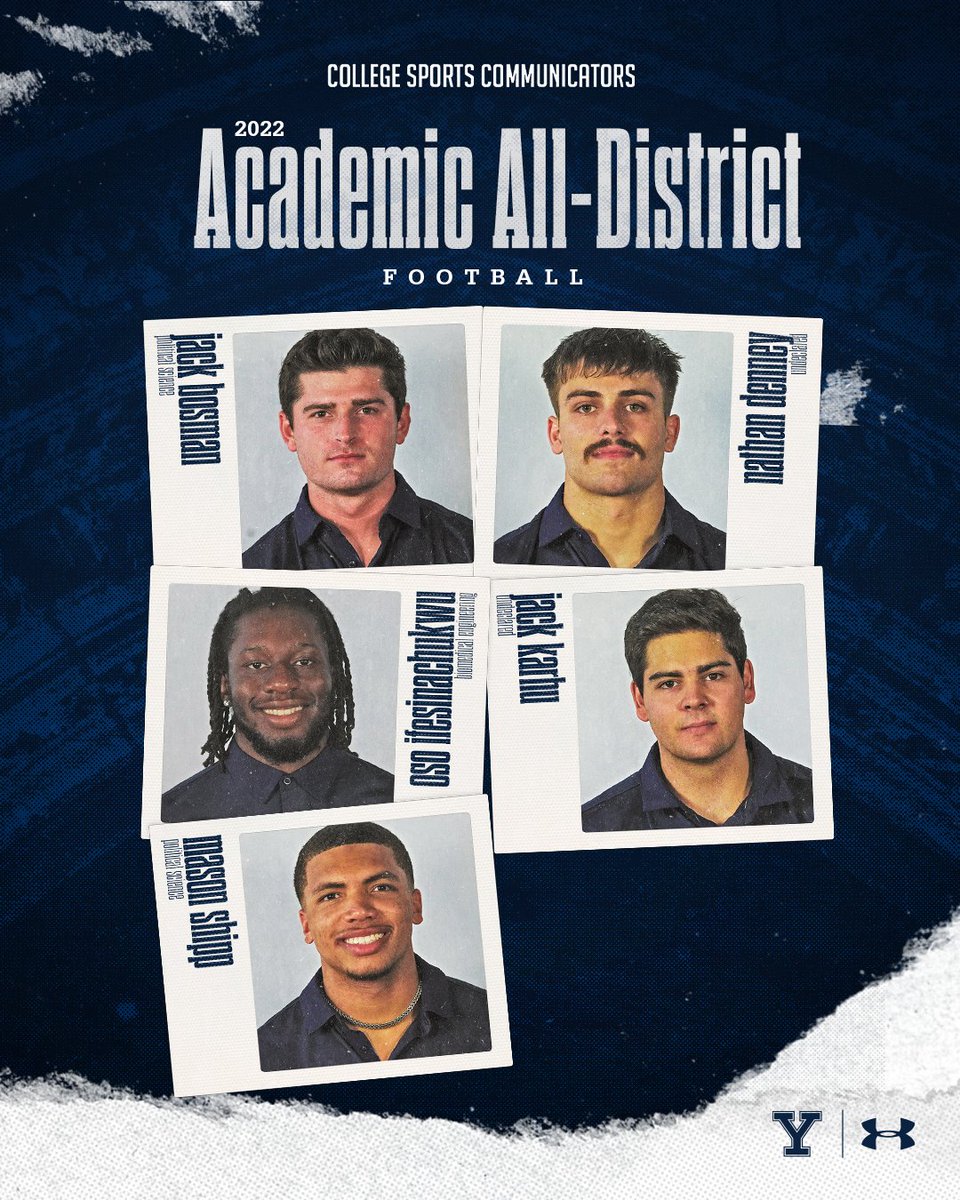 Five Bulldogs Earn Academic All-District Honors READ ➡️bit.ly/3VDMbYv #ThisIsYale | #Team149