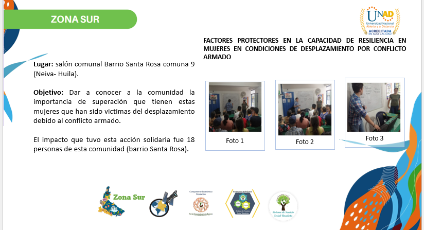 Alejand72243376's tweet photo. #SISSULiderazgoTransformador #PrestaciónServicioSocialUnadistaenTerritorioZSUR
#Protectores en la capacidad de resiliencia en mujeres en condición de desplazamiento por conflicto armado. Barrio Santa Rosa, NEIVA/HUILA
https://t.co/IhR2hObBVW
#ElOIRdelaRegion y #HurtatisMiller https://t.co/Kx3gcbEQaE
