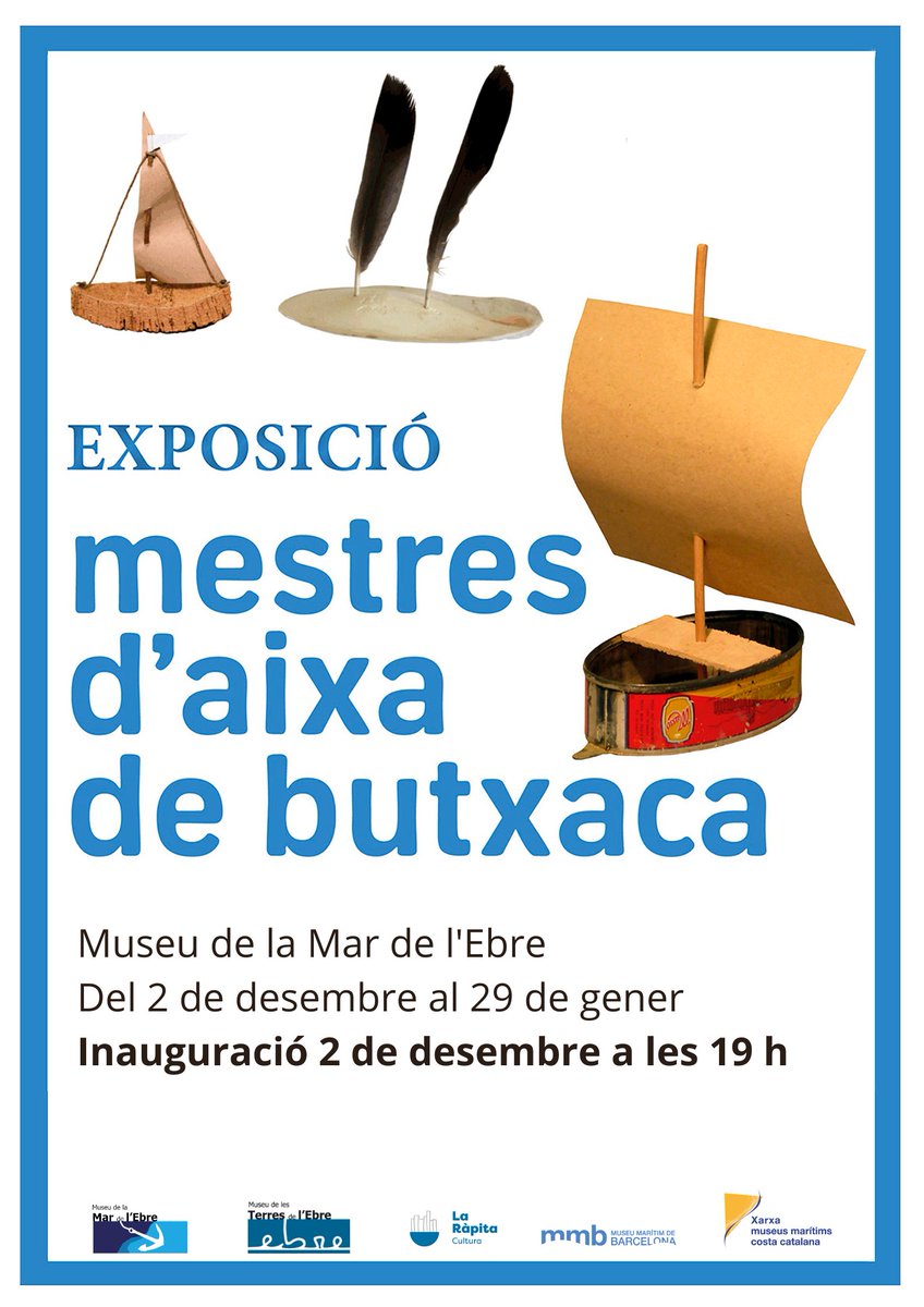 MuseuMarEbre's tweet photo. 📢EXPOSICIÓ| Arriba l'exposició més infantil de l'any.

"Mestres d'aixa de butxaca" mostra com els infants es feien barquetes de joguina amb coses de casa.

El 2 de desembre vine a brindar amb nosaltres per descobrir una exposició del tot entranyable.🥂

T'ho perdràs? https://t.co/lQP5wmDEOc