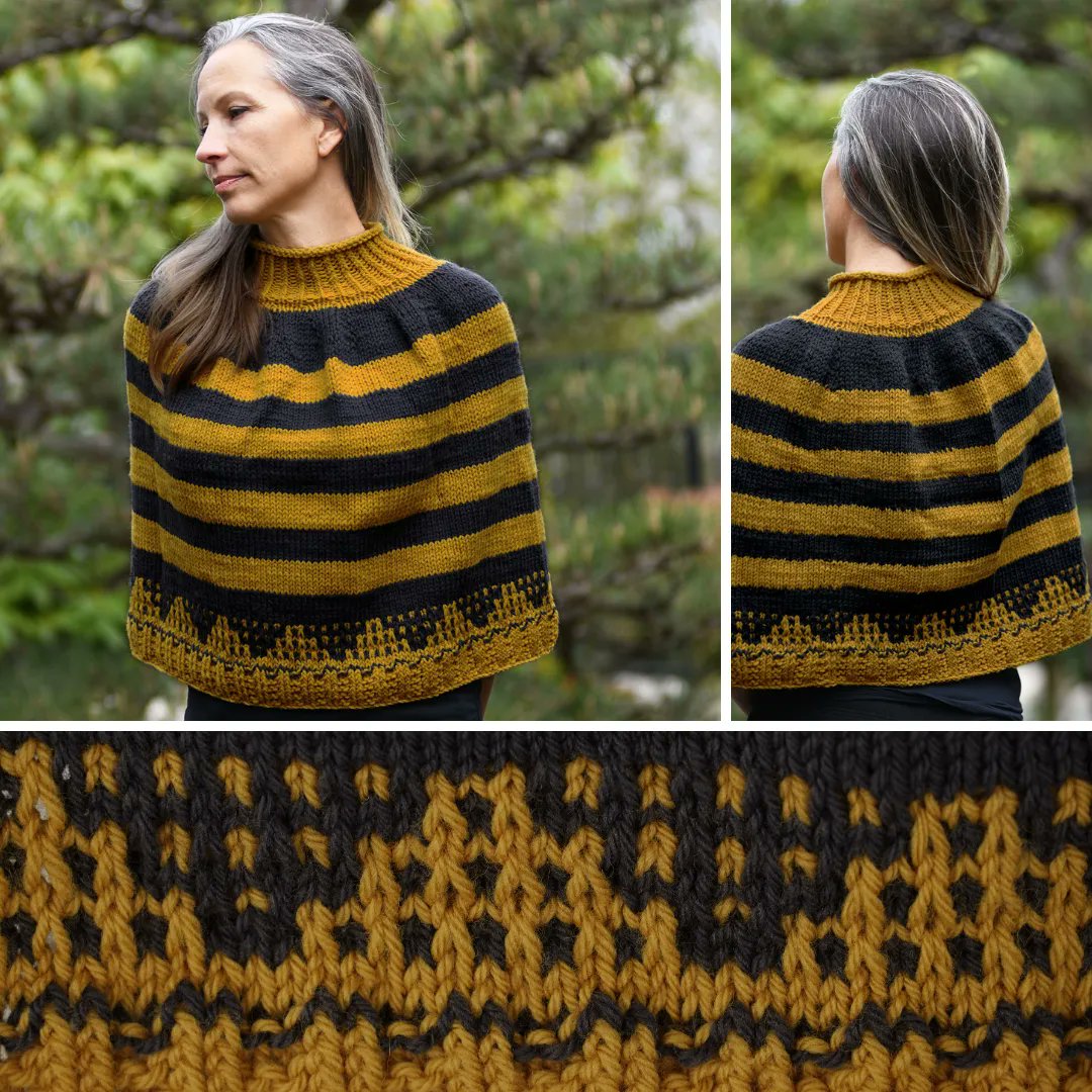 CascadeYarns's tweet photo. Golden Honey Bell Poncho in Cascade 220 Merino
by Ethel Weinberg
Download this free pattern on the Cascade Yarns website
https://t.co/WGlYh6snNC
#CascadeFreePattern #CascadeYarns #FreePattern #Cascade220Merino #Cascade220 #KnitPoncho https://t.co/vrKNJqV6Fd